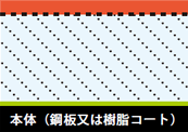 本体（鋼板又は樹脂コート）